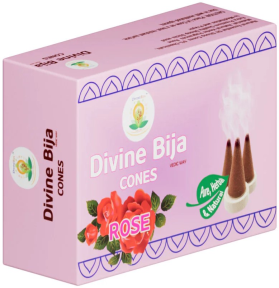 Divine Bija Incense Dhoop Cones | Rose | Id179 #179/466