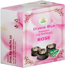 Divine Bija Premium Cup Sambrani Rose Id263 #263/466