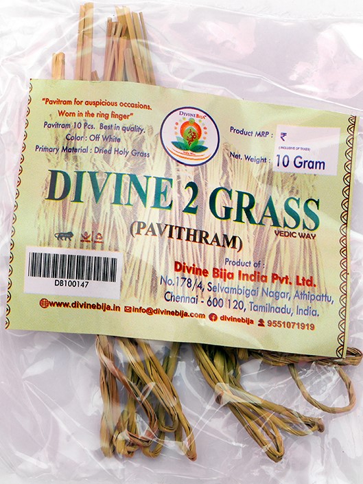 Divine Bija 2 Pul | Grass Pavithiram | 2 Darbha Grass | Kusha Grass for Pooja | Rituals Divine Bija India Pvt Ltd | A story of motivation, passion and unconditional commitment
